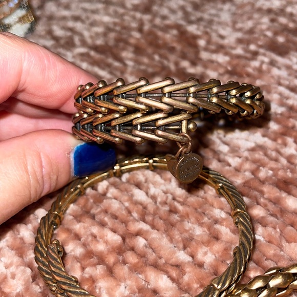 Alex and Ani bracelets! Gold and turquoise, set of 3! - Picture 2 of 4